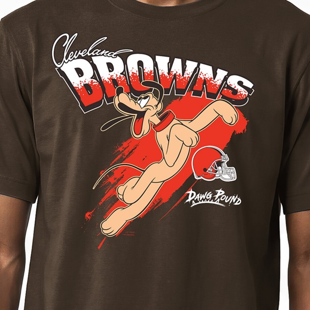 Pluto - Cleveland Browns T-Shirt for Adults - Disney Champion NFL