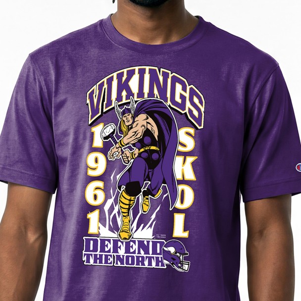 Thor - Minnesota Vikings T-Shirt for Adults - Disney Champion NFL