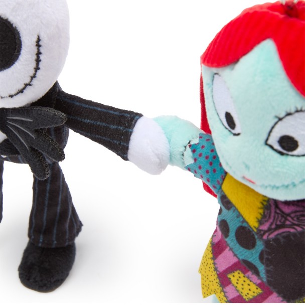Jack Skellington and Sally Plush Keychain Bag Charm Set - The Nightmare Before Christmas - 6''