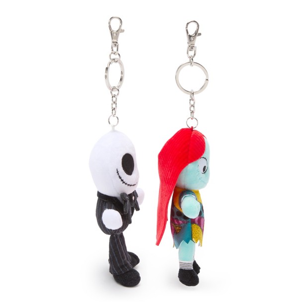 Jack Skellington and Sally Plush Keychain Bag Charm Set - The Nightmare Before Christmas - 6''