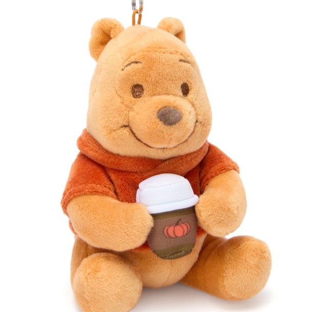 Winnie the Pooh ''Fall Vibes'' Plush Keychain Bag Charm - 4 1/2'' - Exclusive