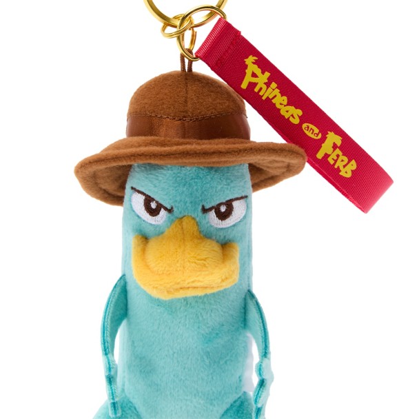 Perry as ''Agent P'' Plush Keychain Bag Charm - Phineas and Ferb - 7'' - Disney Store Japan