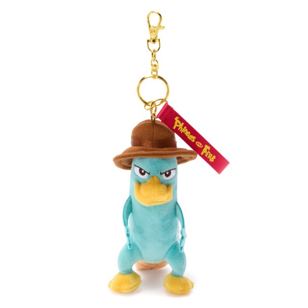 Perry as ”Agent P” Plush Keychain Bag Charm – Phineas and Ferb – 7” – Disney Store Japan