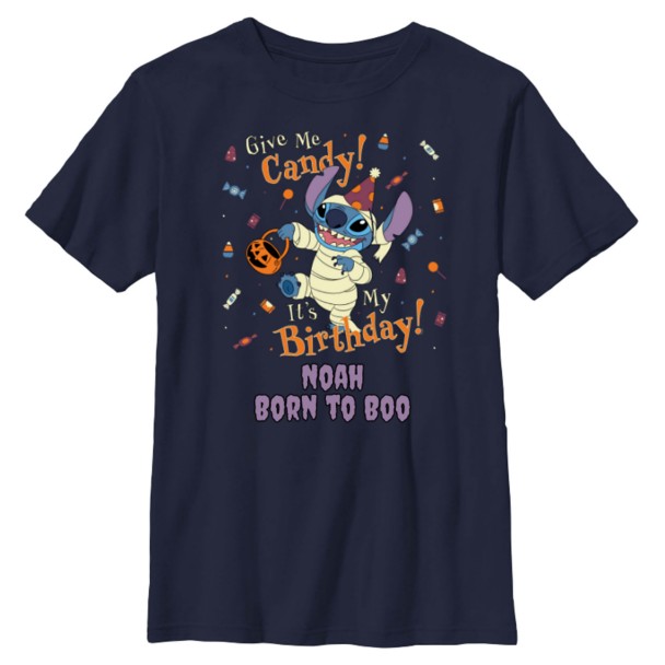 Stitch Halloween ”Give Me Candy! It’s My Birthday!” T-Shirt for Kids – Lilo & Stitch – Customized | Disney Store