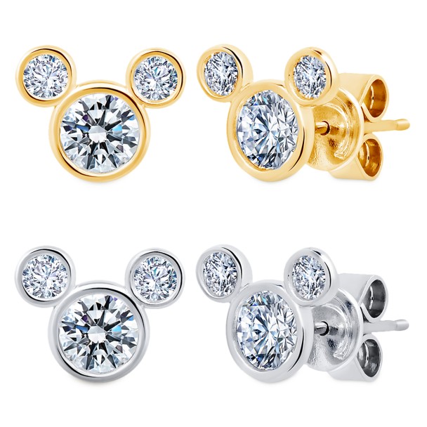 Mickey Mouse Icon Curved Stone Stud Earrings by Kendra Scott
