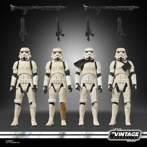 Star Wars The Vintage Collection Imperial Remnant Stormtroopers Action Figure Set by Hasbro - The Mandalorian and Grogu