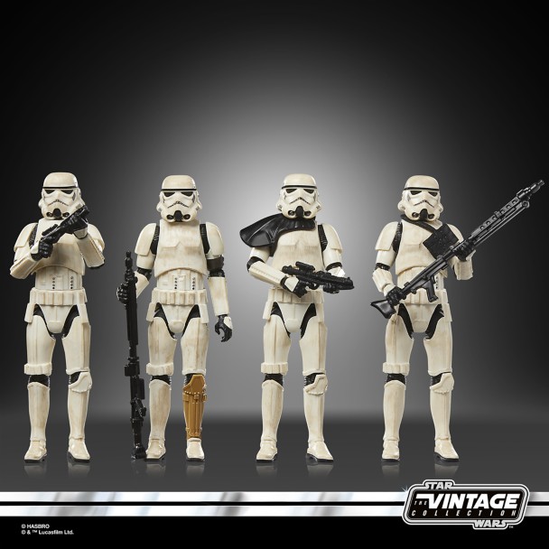 Star Wars The Vintage Collection Imperial Remnant Stormtroopers Action Figure Set by Hasbro - The Mandalorian and Grogu