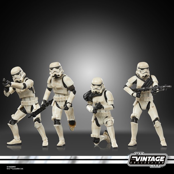 Star Wars The Vintage Collection Imperial Remnant Stormtroopers Action Figure Set by Hasbro - The Mandalorian and Grogu