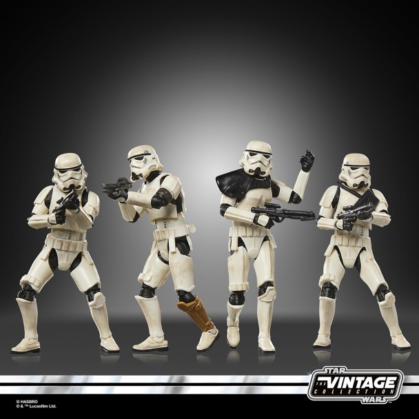 Star Wars The Vintage Collection Imperial Remnant Stormtroopers Action Figure Set by Hasbro - The Mandalorian and Grogu