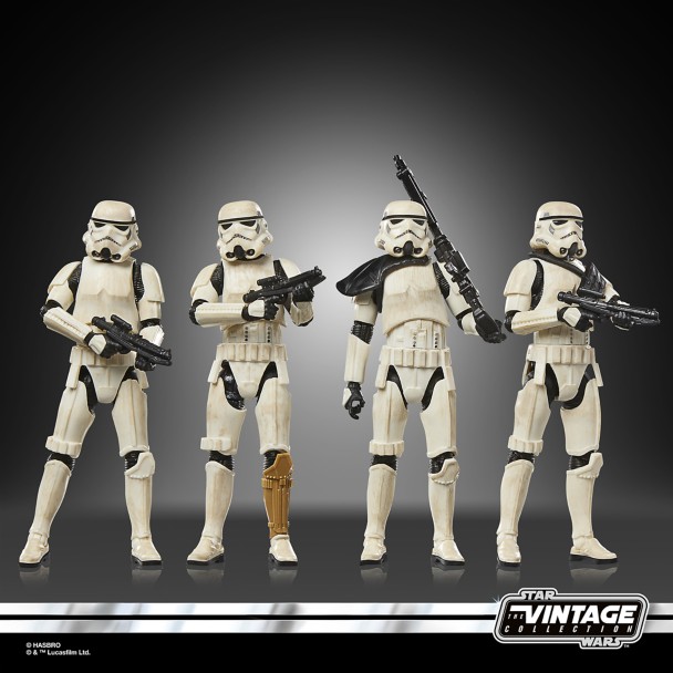 Star Wars The Vintage Collection Imperial Remnant Stormtroopers Action Figure Set by Hasbro - The Mandalorian and Grogu