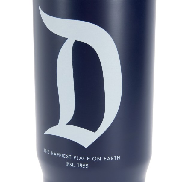 Disneyland 27 oz. Stainless Steel Water Bottle with Built-In Straw - Navy