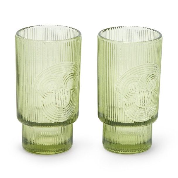 Mickey Mouse Icon Tall Glass Set - Green
