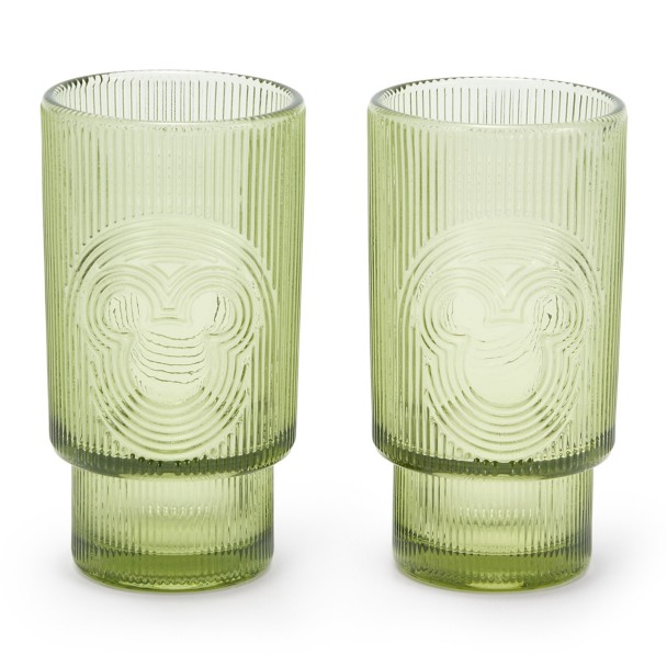 Mickey Mouse Icon Tall Glass Set – Green