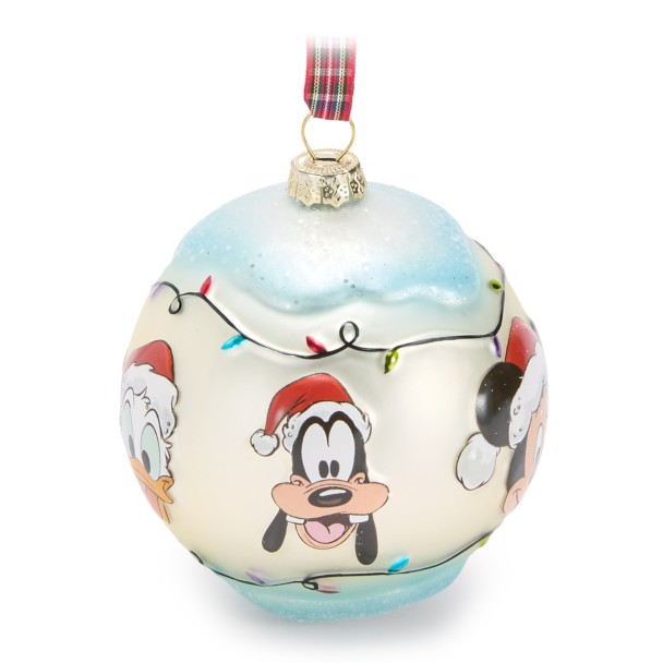 Mickey Mouse and Friends Glass Ball Ornament