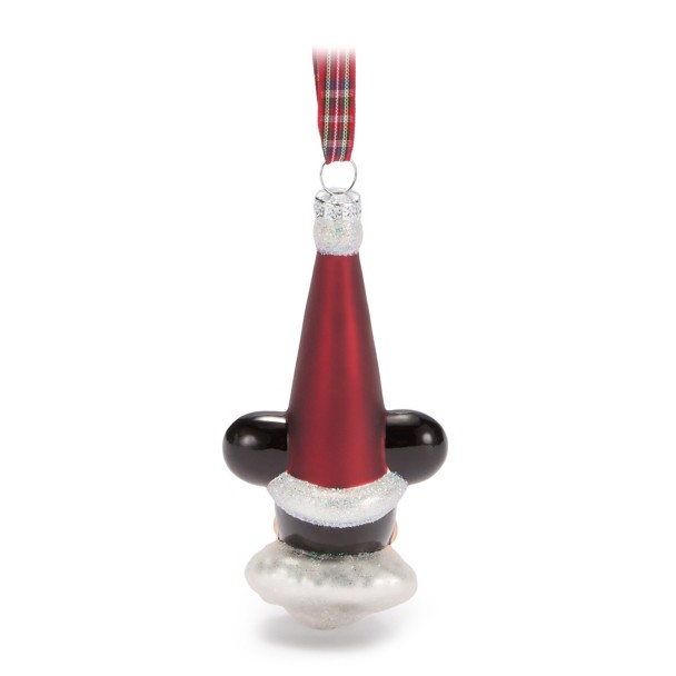 Minnie Mouse as Mrs. Santa Claus Glass Ornament