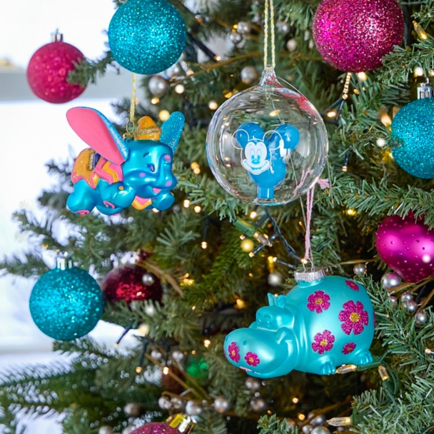 Mickey Mouse Balloon Glass Ball Ornament