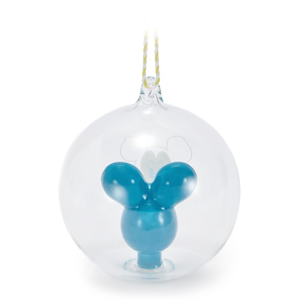 Mickey Mouse Balloon Glass Ball Ornament