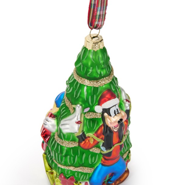 Donald Duck and Goofy Glass Ornament