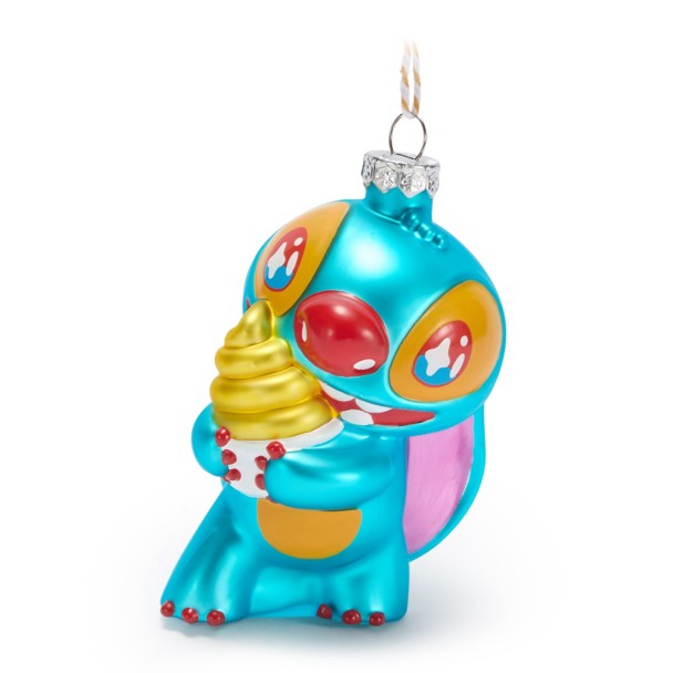 Stitch with Pineapple Swirl Glass Ornament – Lilo & Stitch Stitch with Pineapple Swirl Glass Ornament – Lilo & Stitch