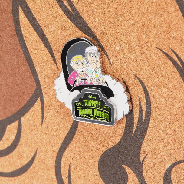 Miss Piggy Pin Collector's Cork Board with Statler & Waldorf Pin - Muppets Haunted Mansion - Limited Release