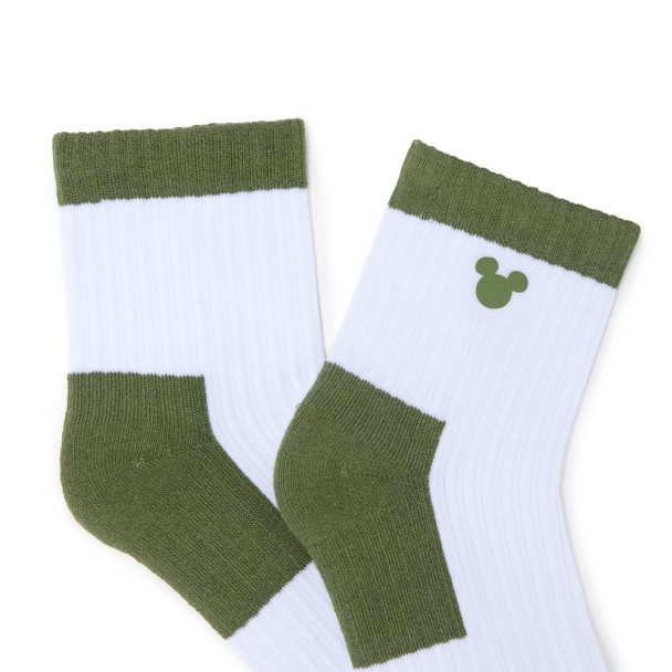 Mickey Mouse Icon Ankle Socks for Adults - Olive