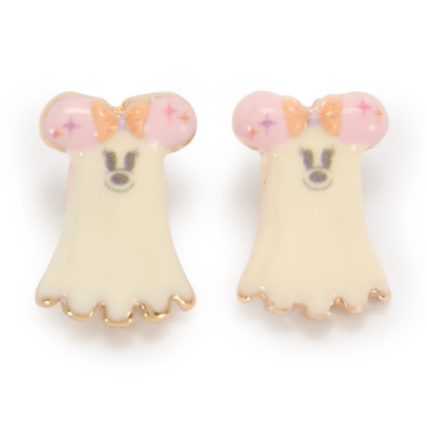Mickey Mouse Jack-o'-Lantern Wreath Halloween Earrings