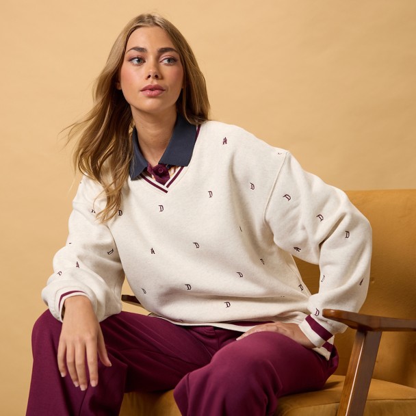 Disneyland ''D'' Logo V-Neck Pullover Sweatshirt for Women