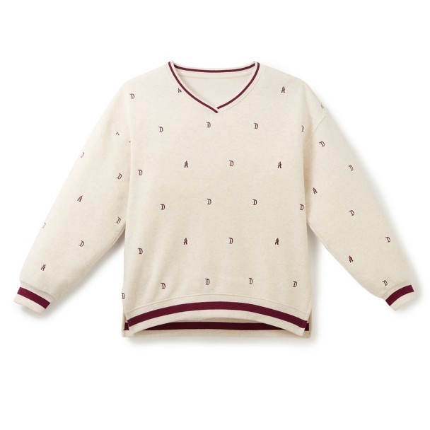 Disneyland ”D” Logo V-Neck Pullover Sweatshirt for Women Disneyland ”D” Logo V-Neck Pullover Sweatshirt for Women