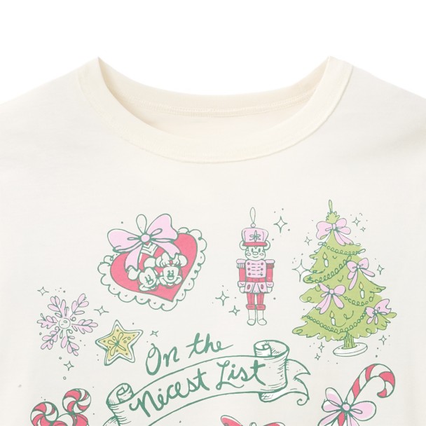 Mickey and Minnie Mouse ''On the Nicest List'' Long Sleeve T-Shirt for Women