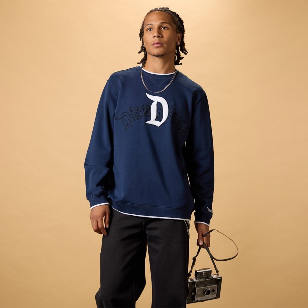 Disneyland ''D'' Logo Pullover Sweatshirt for Adults - Navy