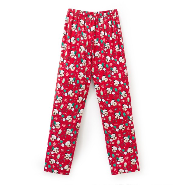 Santa Mickey and Minnie Mouse Holiday Lounge Pants for Adults