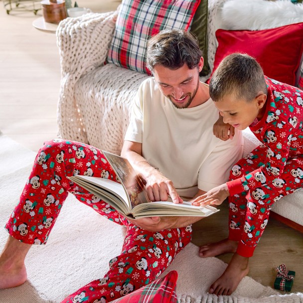 Santa Mickey and Minnie Mouse Holiday Lounge Pants for Adults