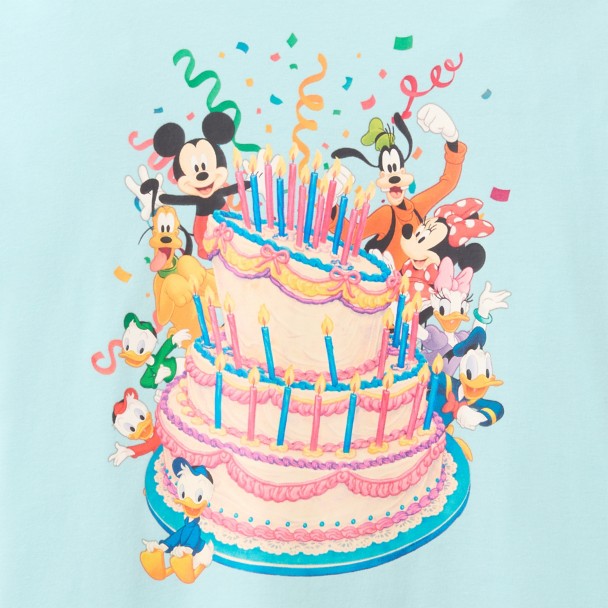 Mickey Mouse and Friends Birthday Cake T-Shirt for Adults