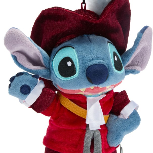 Stitch as Captain Hook Plush Keychain Bag Charm - Peter Pan - Disney Villains - 8 1/2'' - Disney Store Japan