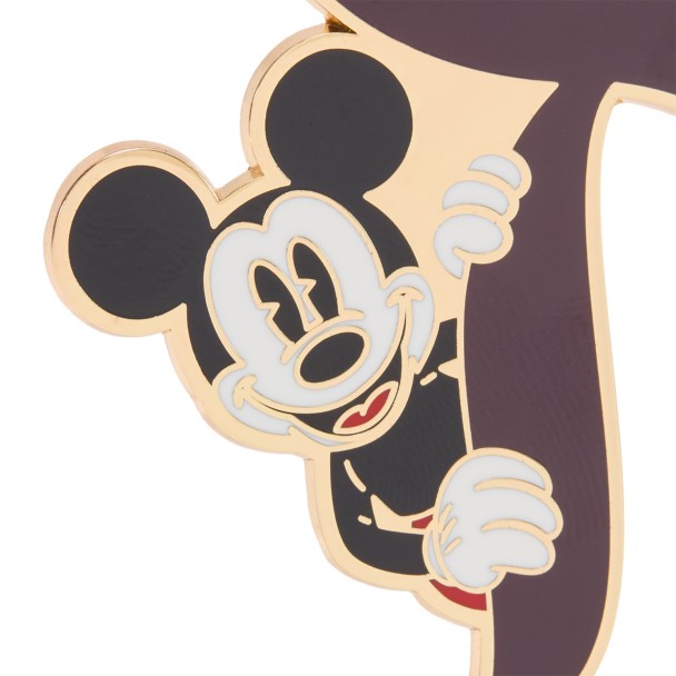 Mickey Mouse Disneyland ''D'' Keychain Bag Charm - Burgundy