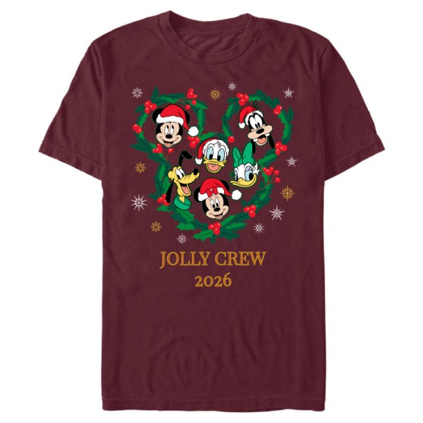 Mickey Mouse and Friends Christmas Wreath Holiday Icon T-Shirt – Customized | Disney Store Mickey Mouse and Friends Christmas Wreath Holiday Icon T-Shirt – Customized | Disney Store