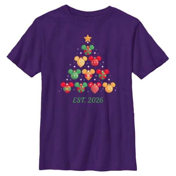 Mickey Mouse Holiday Ornament Icons Christmas Tree T-Shirt – Customized | Disney Store Mickey Mouse Holiday Ornament Icons Christmas Tree T-Shirt – Customized | Disney Store
