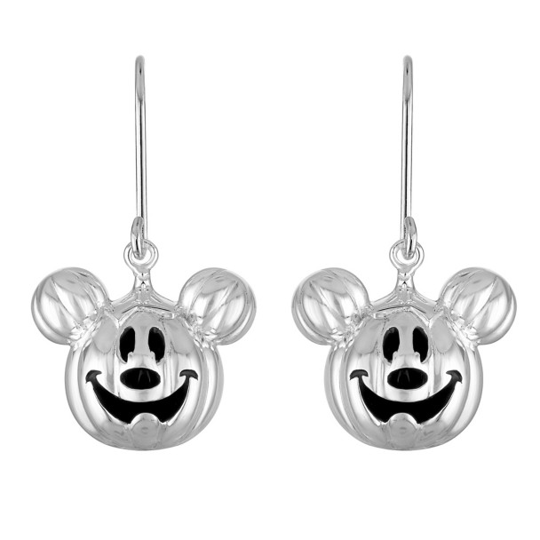 Mickey Mouse Jack-o’-Lantern Dangle Earrings by Rebecca Hook
