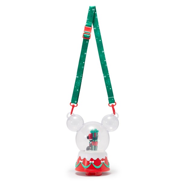 Santa Mickey Mouse Light-Up and Sound Bubble Snowglobe with Strap