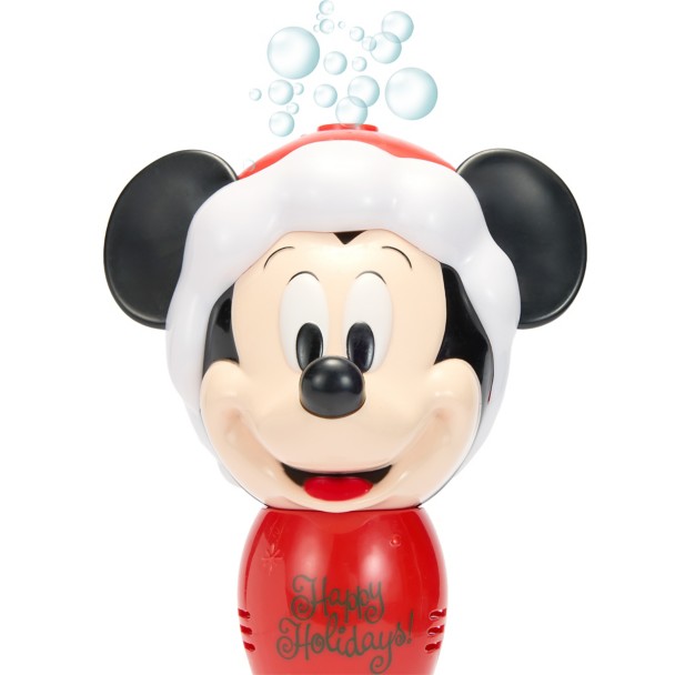 Santa Mickey Mouse Light-Up Talking Bubble Wand