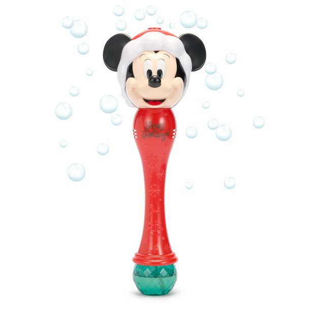 Santa Mickey Mouse Light-Up Talking Bubble Wand Santa Mickey Mouse Light-Up Talking Bubble Wand