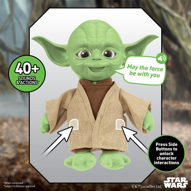 Yoda Plush Palm Puppetronic Interactive Talking Action Figure - Star Wars