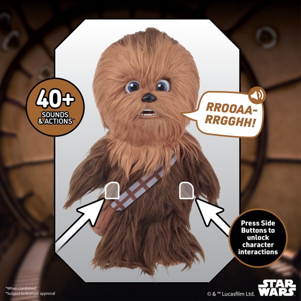 Chewbacca Plush Palm Puppetronic Interactive Talking Action Figure - Star Wars
