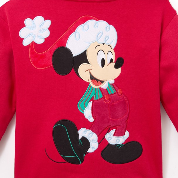 Santa Mickey Mouse Zip Hoodie for Kids