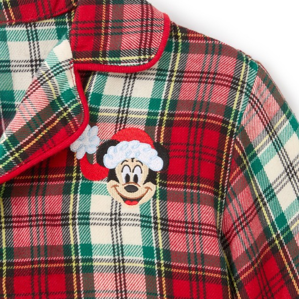 Santa Mickey Mouse Plaid Holiday Sleep Set for Kids