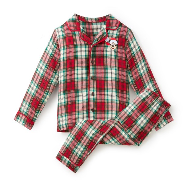 Santa Mickey Mouse Plaid Holiday Sleep Set for Kids Santa Mickey Mouse Plaid Holiday Sleep Set for Kids