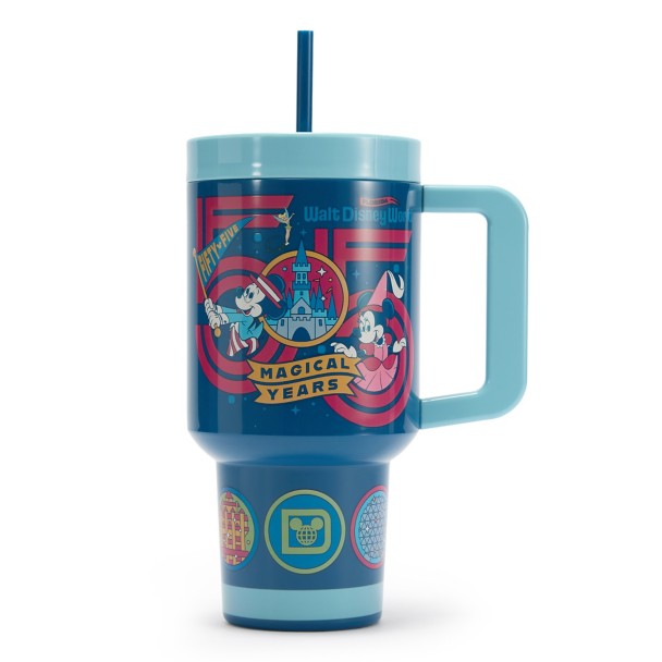 Mickey and Minnie Mouse Walt Disney World 55th Anniversary 33 oz. Travel Cup with Straw Mickey and Minnie Mouse Walt Disney World 55th Anniversary 33 oz. Travel Cup with Straw