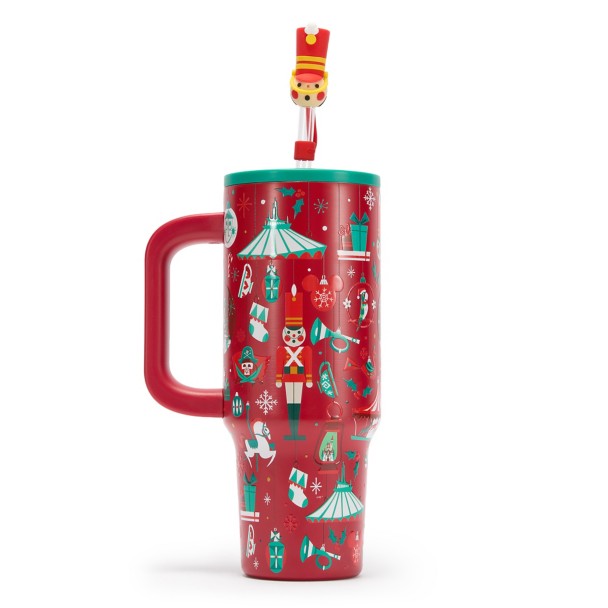 Disney Parks Holiday 33 oz. Stainless Steel Travel Tumbler with Straw