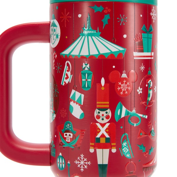 Disney Parks Holiday 33 oz. Stainless Steel Travel Tumbler with Straw