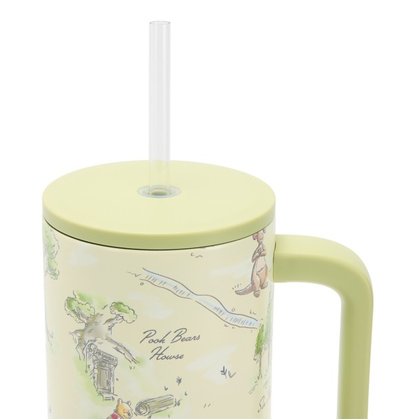 Winnie the Pooh Hundred Acre Wood Map Stainless Steel 40 oz. Tumbler with Straw
